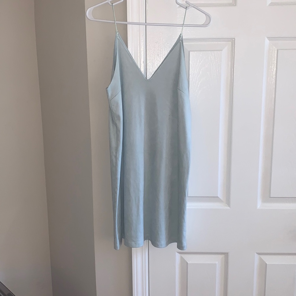 Suede Blue Dress